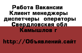 Работа Вакансии - Клиент-менеджеры, диспетчеры, операторы. Свердловская обл.,Камышлов г.